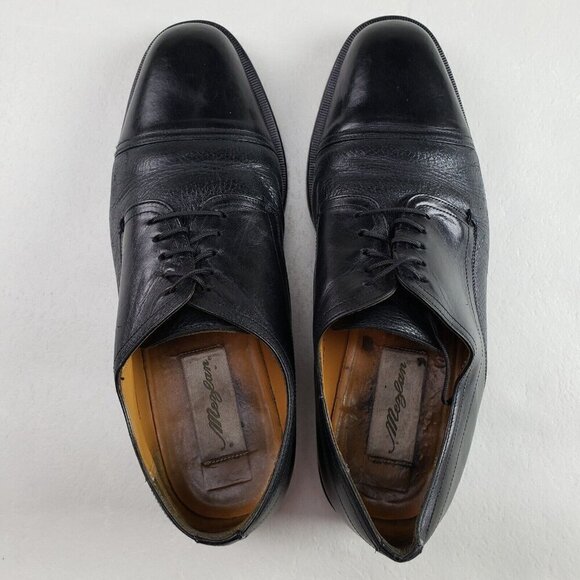 Mezlan Cap Toe Oxford Shoe Mens 8.5 Black Leather Lace Up Dress Made in Spain main image 9